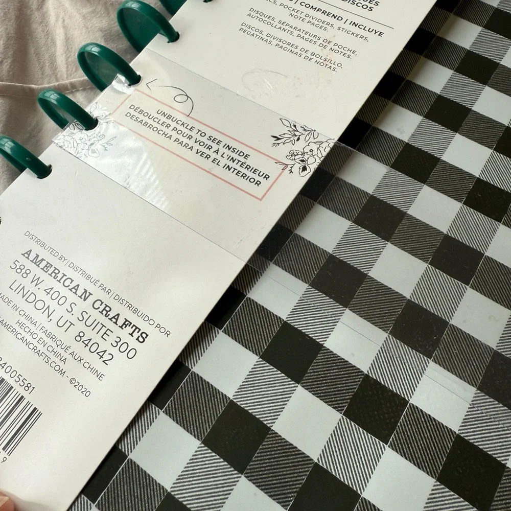 Day-to-Day Disc Journal by Maggie Holmes Black and White Checkered